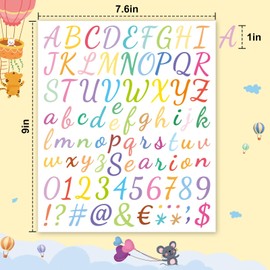 760 Pcs Alphabets Stickers 1 Inch Colorful Vinyl Letters Stickers 10 Sheets Number and Alphabet Stickers Small Mailbox Numbers Labels,DIY Letters Sticker for Notebook Water Bottles