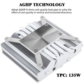 Thermalright AXP90-X47 White Low Profile ITX CPU Air Cooler, 47mm Height, TL-9015W Slim PWM Fan, AGHP Technology, for AMD AM4 AM5/Intel 1150/1151/1200,PC Cooler(White)