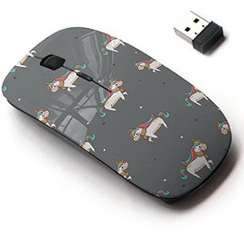 2.4G Wireless Mouse with Cute Pattern Design for All Laptops and Desktops with Nano Receiver - Magic Unicorns