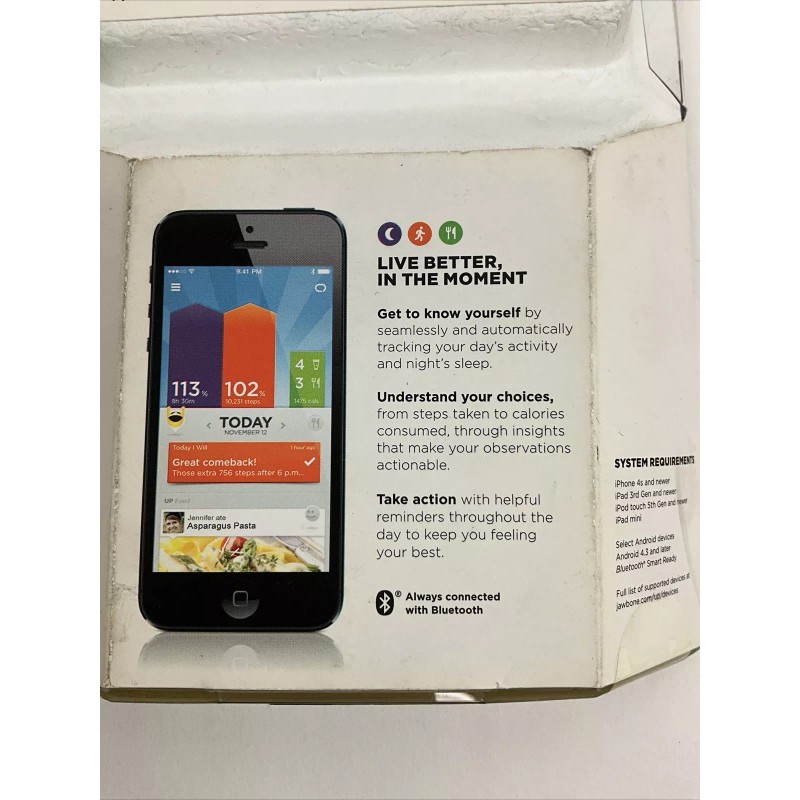 Jawbone Up 24 Jawbone Activity Sleep Tracker Fitness Medium Wristband