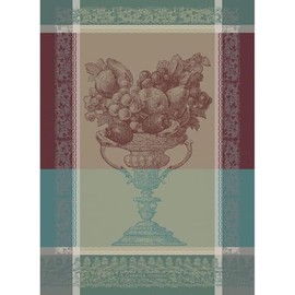 Garnier Thiebaut Coupe Fruits Frais Bordeaux French Kitchen Towel 22"x30", 100% Cotton, Jacquard