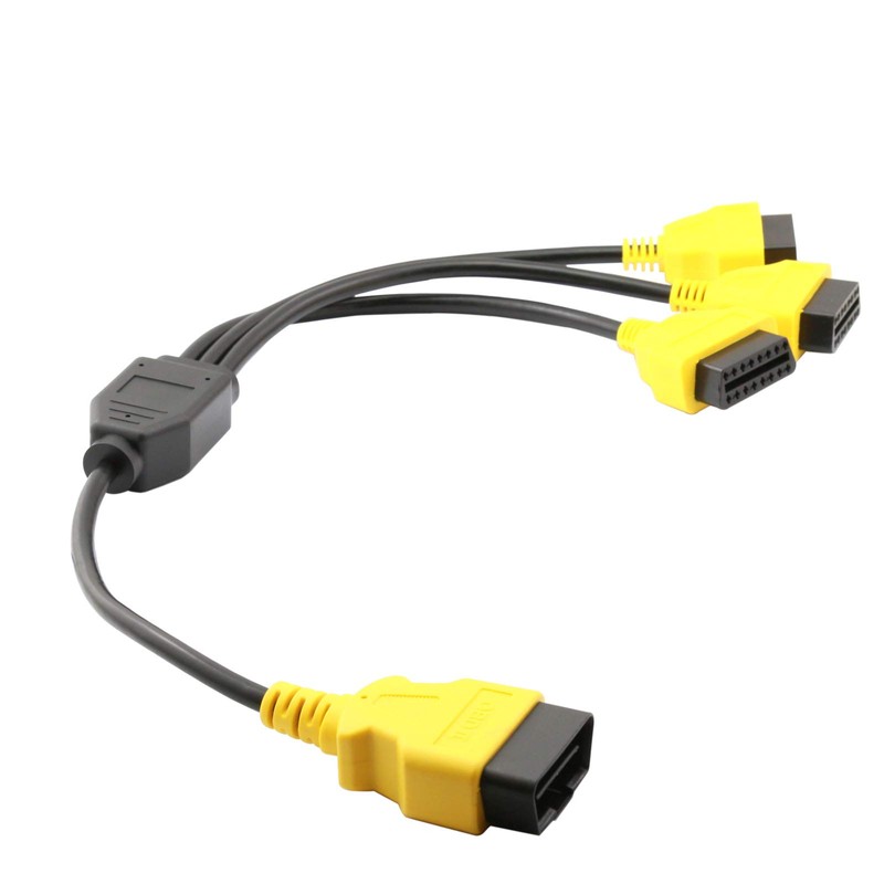OLLGEN 1.6ft/50cm OBD2 Splitter Cable,3 Way OBD-II Extension Cable,Full 16