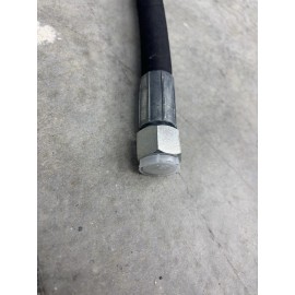 Chinese Excavator Hydraulic Hose, M22x1.5 Straight, M22 90 Degree 12” Long 5/8”