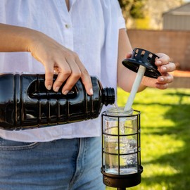 TIKI BiteFighter® Mosquito Repellent Torch Fuel 3/4 Gallon (100 oz.) 2-Pack, Citronella & Cedar Formula for Mosquito Repellency, Easy Pour Bottle, Use with Torches & Table Torches, Outdoor & Backyard