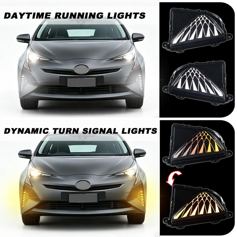 ULTRALTH LED Front Bumper Fog Light Kit for Toyota Prius