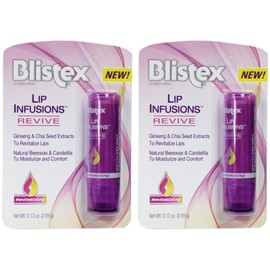 Blistex Lip Moisturizer Lip Infusions Revive, 0.13 oz (Pack of 2)