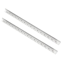 Set of 2 triangular ruler 30 cm, transparent, triangular ruler