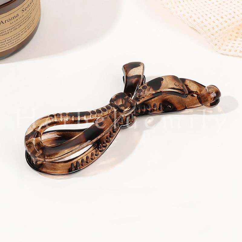 Herbeluemily HM-0102-R02-B Banana Clip, Secure, Hair Clip, Ribbon, Set of