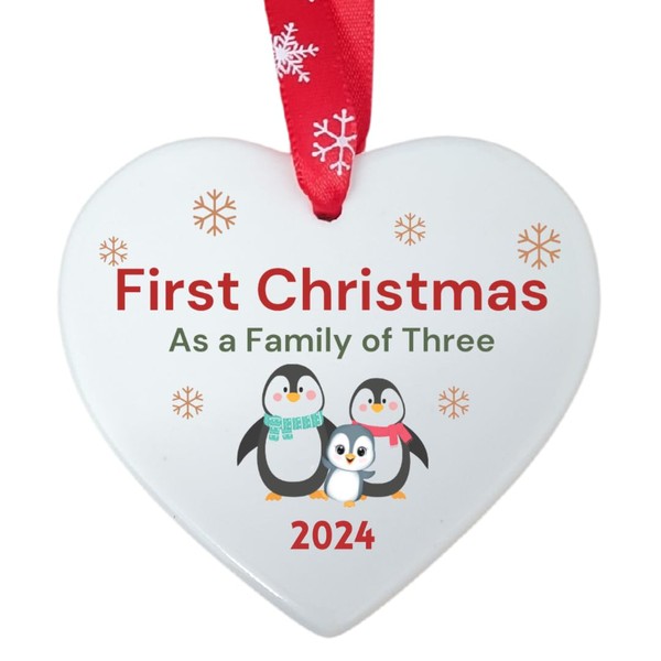 Second Ave First Christmas as a Family of Three Penguin