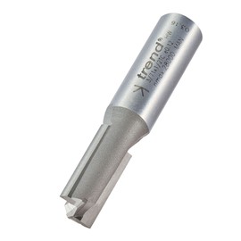 Trend Professional Straight Two Flute Router Cutter, 1/2 Inch Shank, 12mm Cut Diameter, Tungsten Carbide Tipped, 3/71X1/2TC