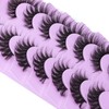 JIMIRE Mink Lashes Fluffy Cat Eye False Eyelashes Volume Wispy