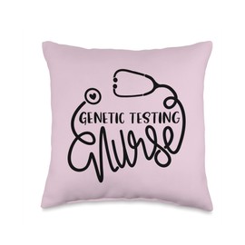 RN Genetic Testing Nurse NP Cute Genetics Nursing Throw Pillow