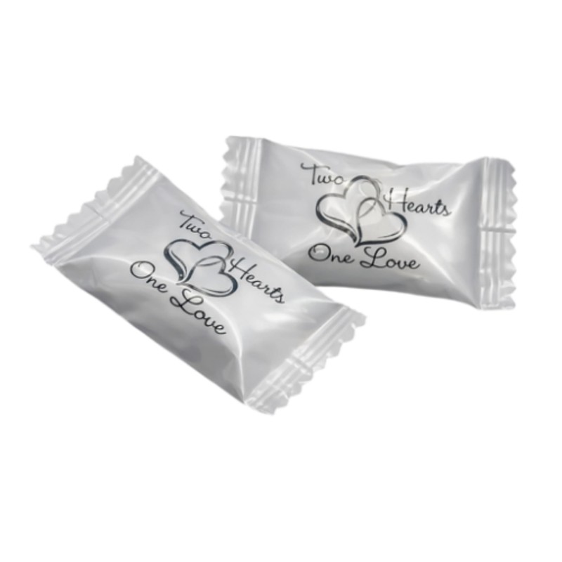 216ct Butter Mints Bulk - Two Hearts Buttermints Individually Wrapped