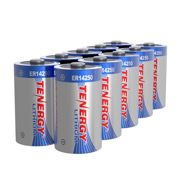 Tenergy High Capacity 3.6V 1/2 AA Lithium Battery, 1200mAh ER14250