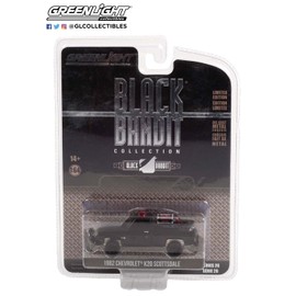 Greenlight 28090-C Black Bandit Series 26 - 1982 Chevy K20 Scottsdale - Black Bandit Fire Department with Fire Equipment, Hose and Tank 1:64 Scale