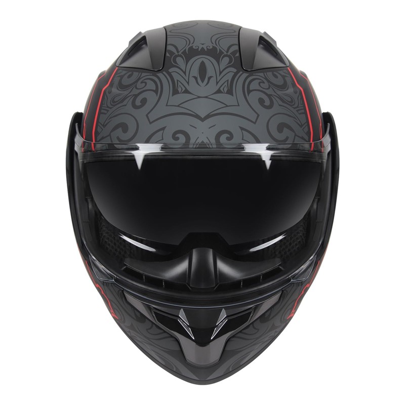 SPARK DOT Approved Modular Flip-Up Dual Visor Motorcycle Full Face