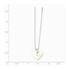 Solid 925 Sterling Silver & Vermeil Polished Fancy Heart Necklace