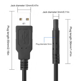 MEIRIYFA USB to 4 Pin Backup Camera Extension Cable USB 2.0A Male to 4 Pin Female Dash Cam Cable for Rear View Camera Reverse Mirror Car Recorder 2Pcs