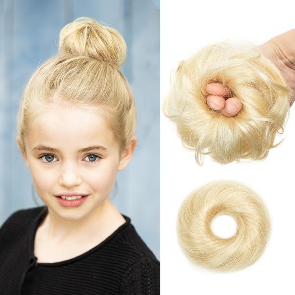ISHEENY Messy Bun Hair Scrunchies Curly Hair Buns Hairpiece Synthetic