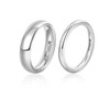 Lantine 2mm 4mm Titanium Ring Set High Polish Plain Dome