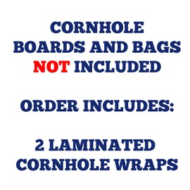 Pair of Waterproof Cornhole Board Wraps- Decals ONLY- Natural Wood Grain USA American Flag - Laminated - Easy to Apply - Two Cornhole Wraps - Weatherproof