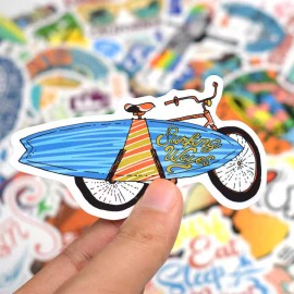 Unbranded 10pcs Surfing Stickers Decals Surf Water Vintage Coast VSCO Buy 2 Get 1 Free