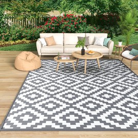 MOKANI Outdoor Rug Waterproof 5' x 8', Outdoor Plastic Straw Rug Clearance Outside Patio Rugs, Reversible Indoor Area Rugs Carpet Mat for Rv, Balcony, Porch, Deck, Camping, Picnic, Backyard