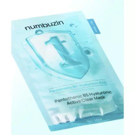 NUMBUZIN 1번 히알루로닉 판토텐산 클리어 수딩 거즈팩 10매(5매*2EA) 2023332 Numbuzin No.1 Hyaluronic Pantohenic Acid Clear Soothing Gel Patch 10 sheets (5 sheets*2EA)