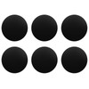 6 PCS Round Leather Coasters, 10cm Black Leather Coasters, Dual