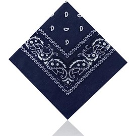Lizzy Paisley Multifunctional Bandana's Headwear Neckwear Neckerchief Cycling Cowboy Scarf Head Neck Gaiter - Mens Womens Multipack Assorted Men Hair Pirate Bandana (Navy Blue)