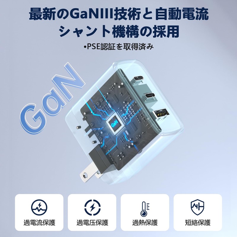 PD Charger, 65 W Type-c Rapid Charger, Rapid Charge 3