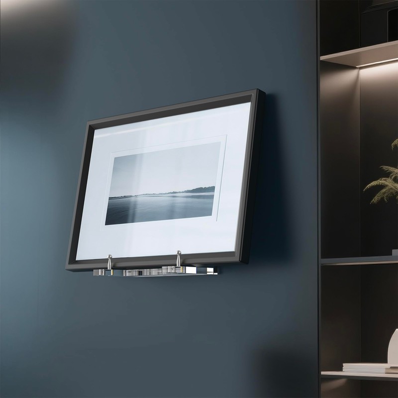 Acrylic Display Shelf with Adjustable Display Angles by Metal Silver