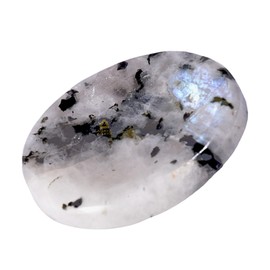 Rainbow Moonstone Worry Stones – Crystal Thumb Worry Stone for Anguish, Stress – Relaxing and Soothing Balance Stones for Meditation, Stress Relief – Healing Stones and Crystals for Men and Women