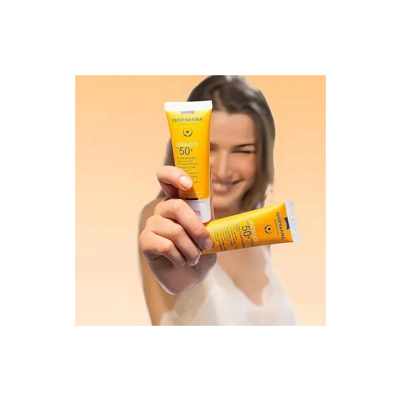 Isispharma Uveblock Fps 50+ 40ml Toque Seco Tono Claro Fluido