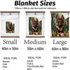 Kibue Cute German Shepherd Dog & Flowers Blanket - Soft