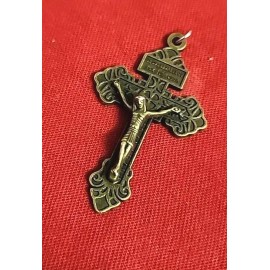 CHRISTIAN CATHOLIC Cross Pendant Crucifix with Sacred Heart, Lot of 4 Free Shipp