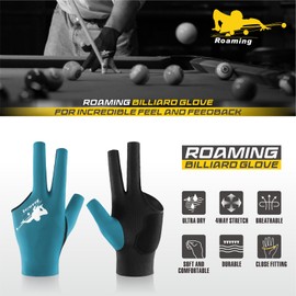 Roaming Pool Glove Left Hand Billiards Glove Shooters Carom Snooker Cue Sport Gloves for Men Women Youth