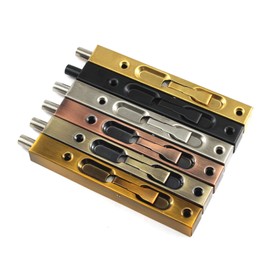 6 Inch Stainless Steel Slide Door Latch Bolt Black Flush Bolt with Screws for Bedroom,Cupboard