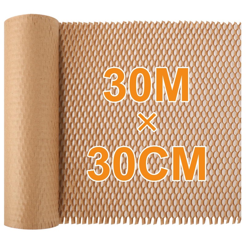 Honeycomb Packaging Paper Roll 30M x 30cm, Alternative to Bubble