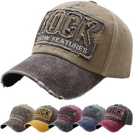 DURINM Baseball Cap for Men Classic Sports Casual Summer Cap Plain Sun Hat Unisex Adjustable Washed Cotton Vintage Sports for Outdoor Golf Tennis Edge Grinding Do Old Hat