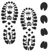 Christmas Santa Footprint, 4 Pieces Santa Claus Footprints Stencil, Reusable