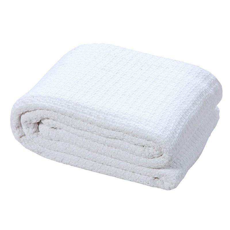 HILLFAIR 100% Combed Cotton Blanket– California King Size Bed Blanket