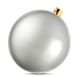 PVC Inflatable Christmas Ball,Outdoor Christmas Decorations,Inflatable Christmas Yard Decorations,18 Inch Oversized Christmas Ornaments Indoor Outdoor Xmas Decorations (18" Silver)