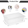 novelinks 6 Qt Storage Box Clear Plastic Stackable Bin with