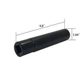 Hunting Horse 4.5" 7 Splined Tuner Spiked Lug Nut Socket Key, 4.5 Inch Spike Lug Nut Key Tool Adapter for Splined Lugs, 2" Tuner Lug Nut Socket, Black