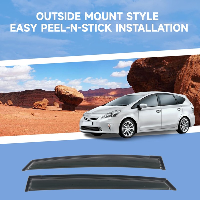 Rain Guards Fit for Toyota Prius 2010-2015 (Excludes Prius V