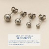 Adelina Style Titanium Earrings, Silver Ball, Round Ball Earrings, 1
