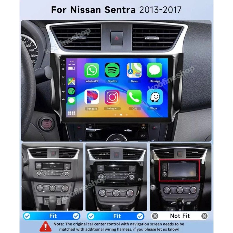 Fortdows Apple CarPlay For 2012-2019 Nissan Sentra Sylphy Android 13