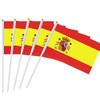 5 Pack Spain Spanish Mini HandHeld Stick Flag,Suitable For Various