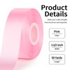 Mauproy 1-1/2 Inch Wide Pink Satin Ribbon, 50 Yards Solid